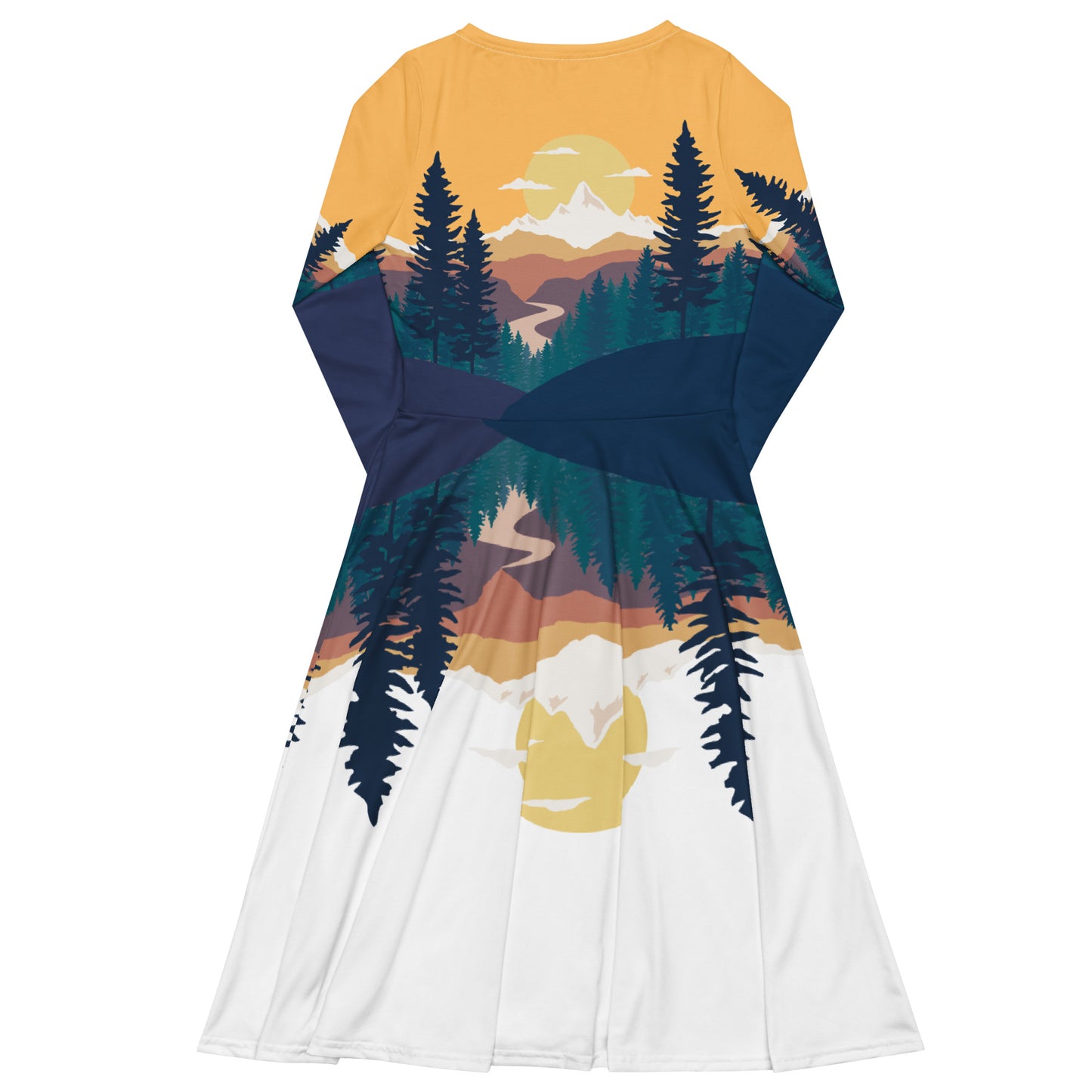 Wild Mountain Soul • Long sleeve midi dress with pockets