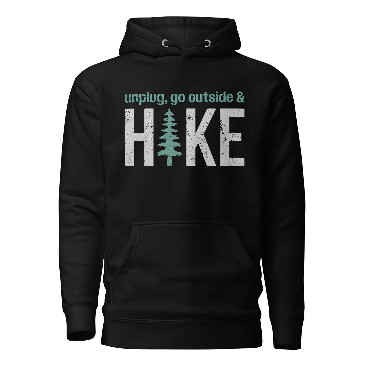 Unplug, Go Outside, & Hike • Premium Hoodie