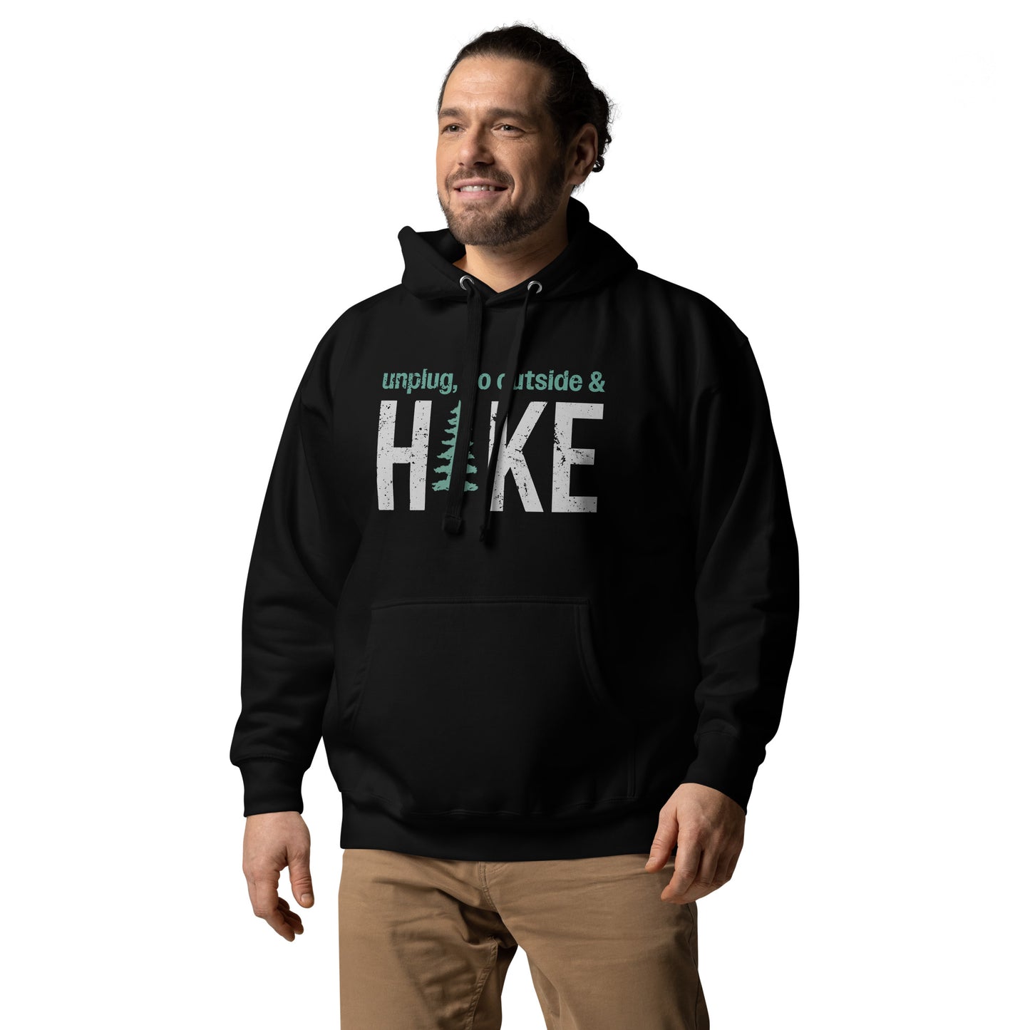 Unplug, Go Outside, & Hike • Premium Hoodie