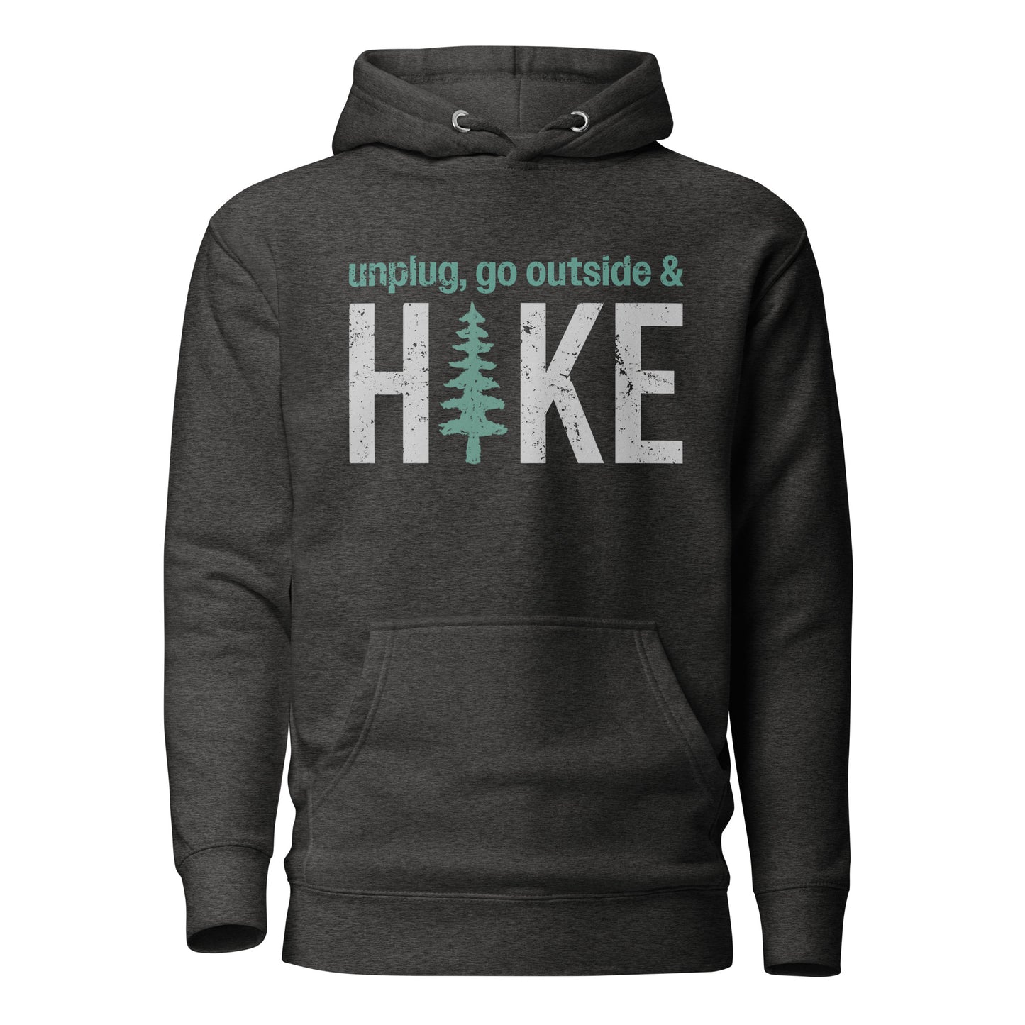 Unplug, Go Outside, & Hike • Premium Hoodie