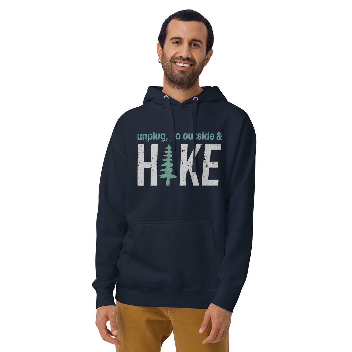 Unplug, Go Outside, & Hike • Premium Hoodie