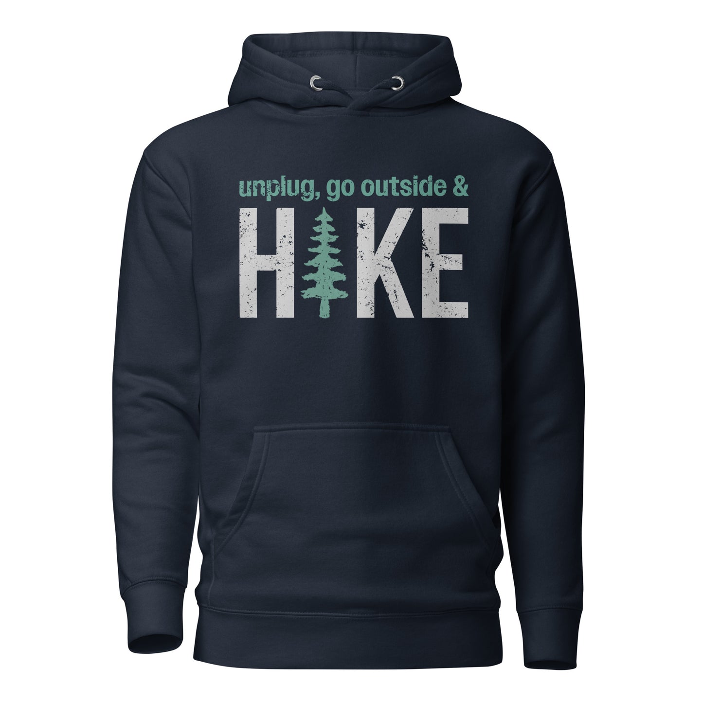 Unplug, Go Outside, & Hike • Premium Hoodie