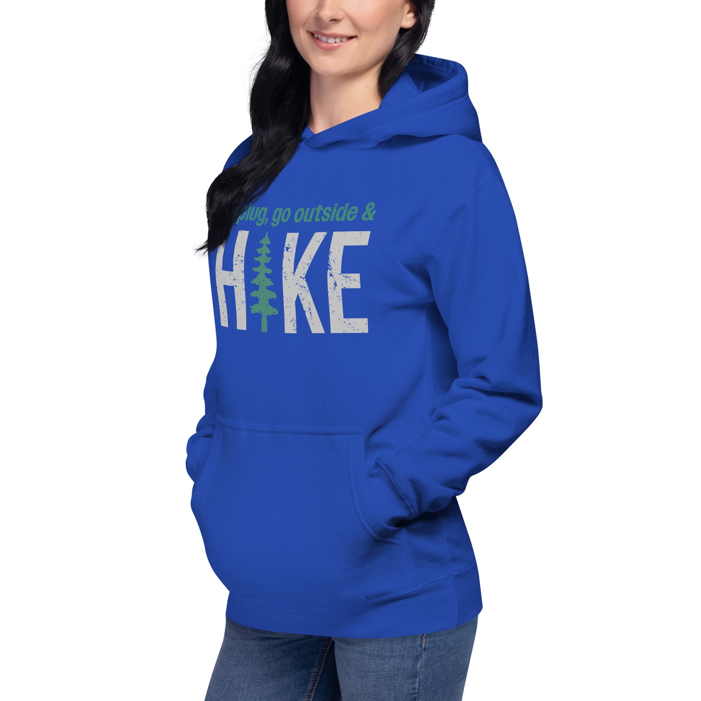 Unplug, Go Outside, & Hike • Premium Hoodie