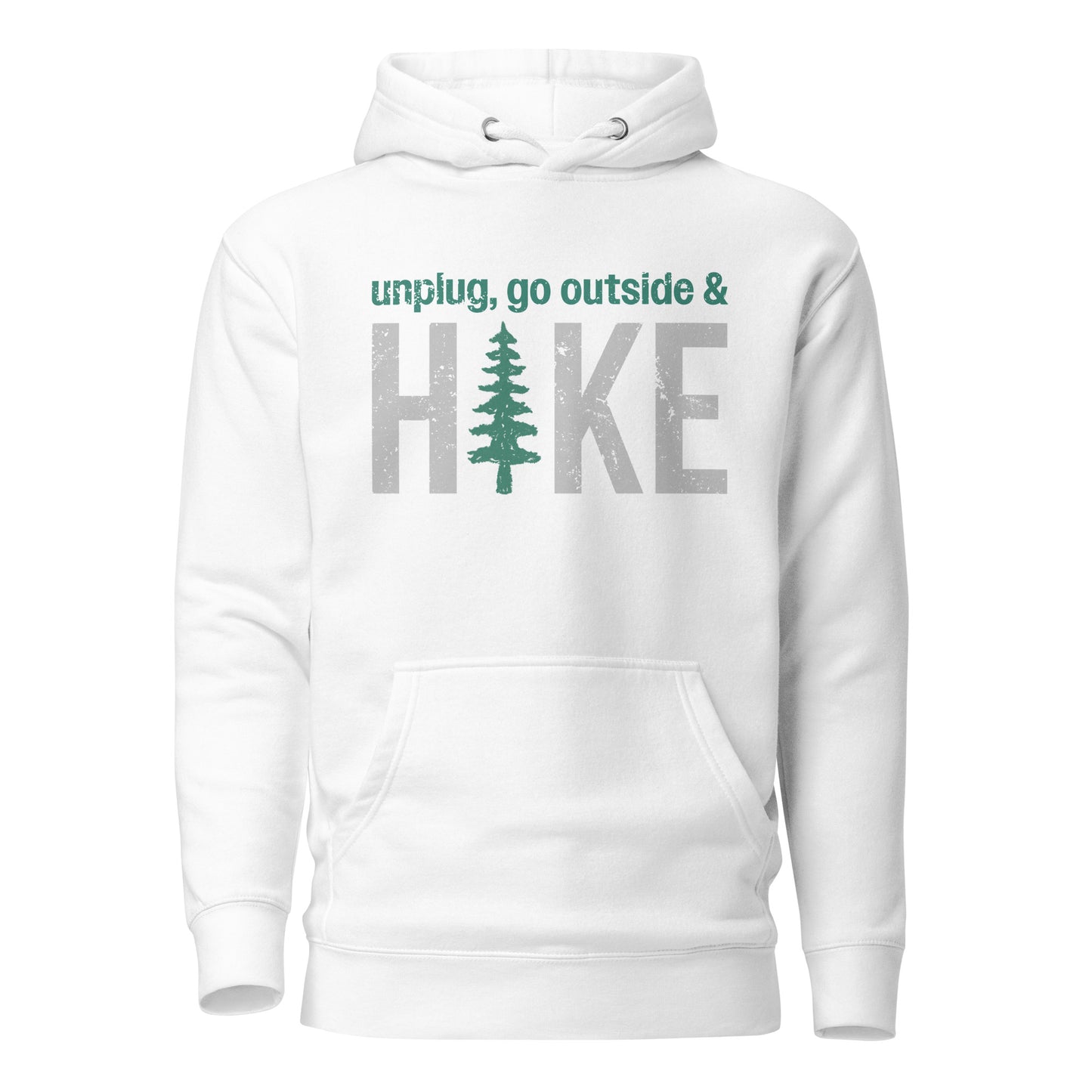 Unplug, Go Outside, & Hike • Premium Hoodie