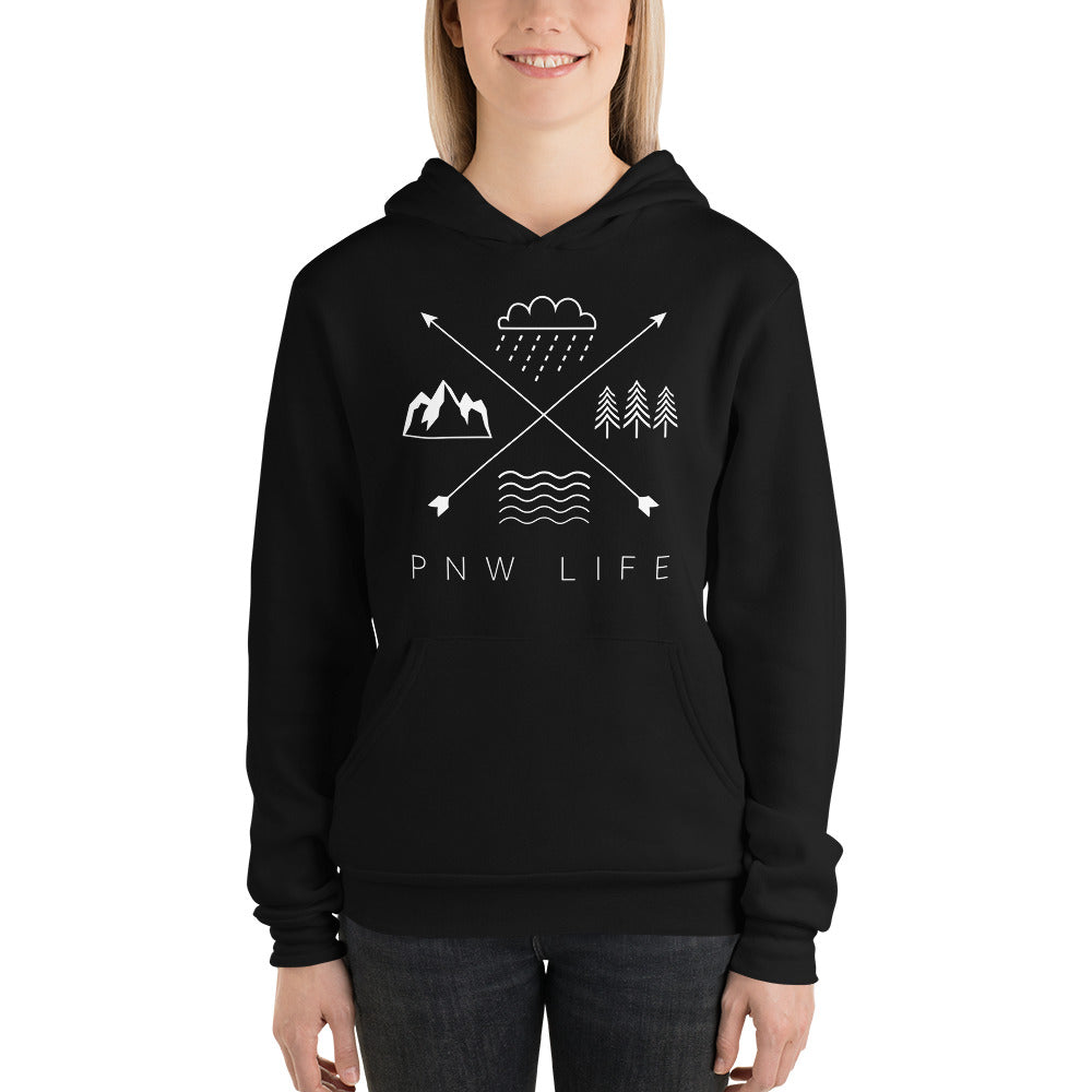 PNW LIFE • Fleece Pullover Hoodie