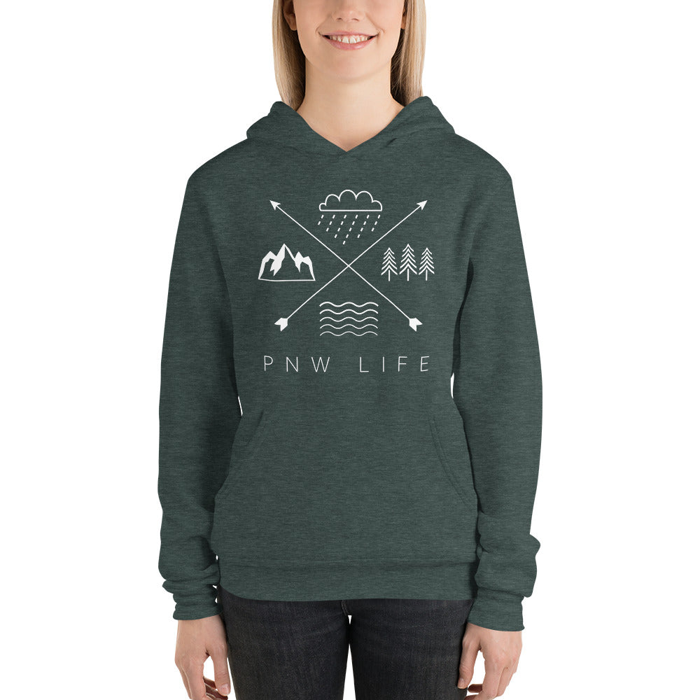 PNW LIFE • Fleece Pullover Hoodie