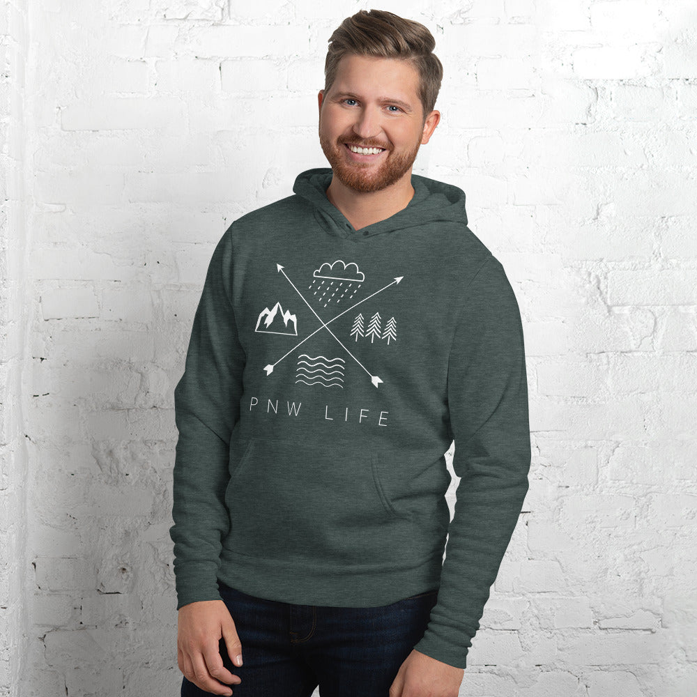 PNW LIFE • Fleece Pullover Hoodie