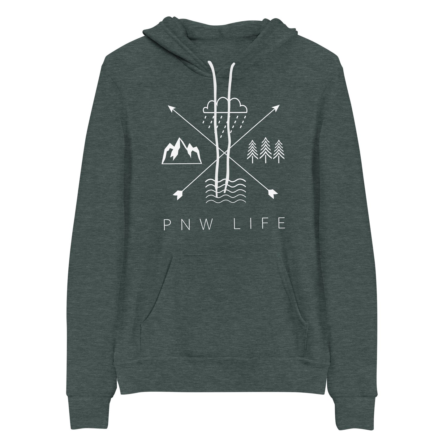PNW LIFE • Fleece Pullover Hoodie