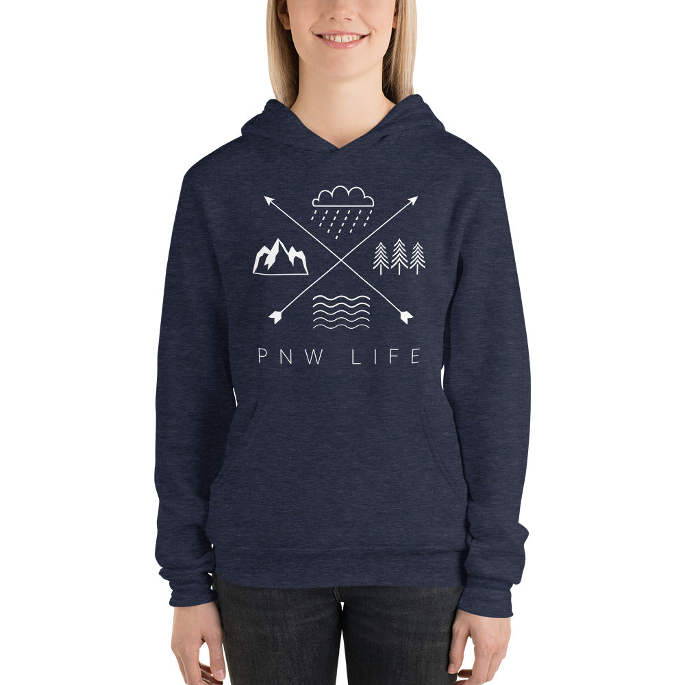 PNW LIFE • Fleece Pullover Hoodie