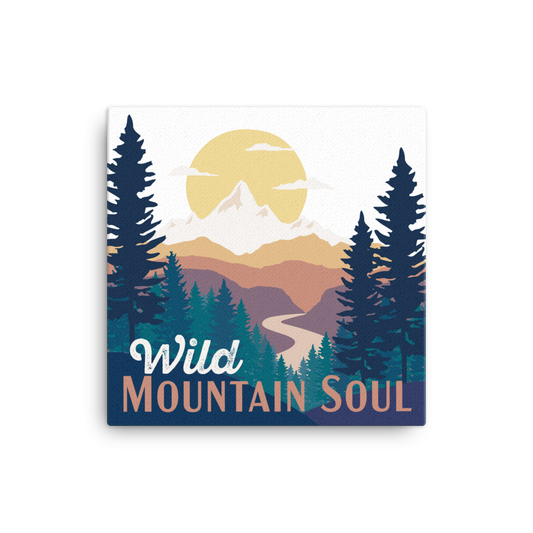 Wild Mountain Soul • Square Canvas