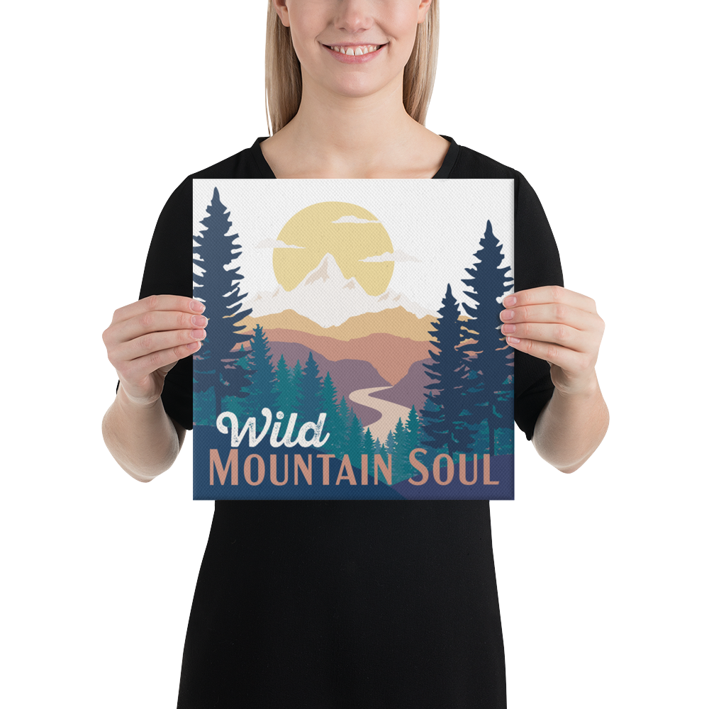 Wild Mountain Soul • Square Canvas