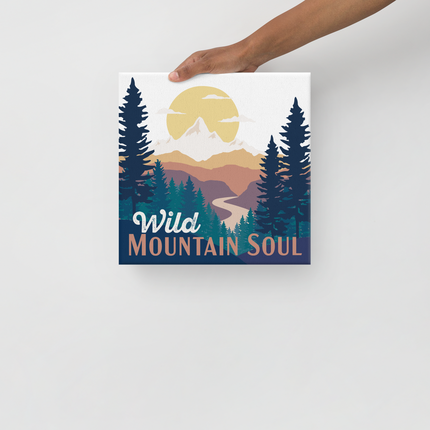 Wild Mountain Soul • Square Canvas