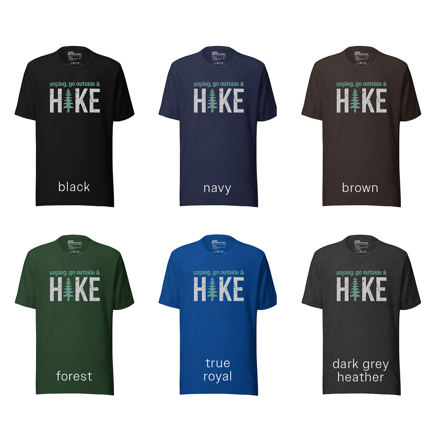 Unplug, Go Outside, & Hike • Short Sleeve Jersey T-Shirt