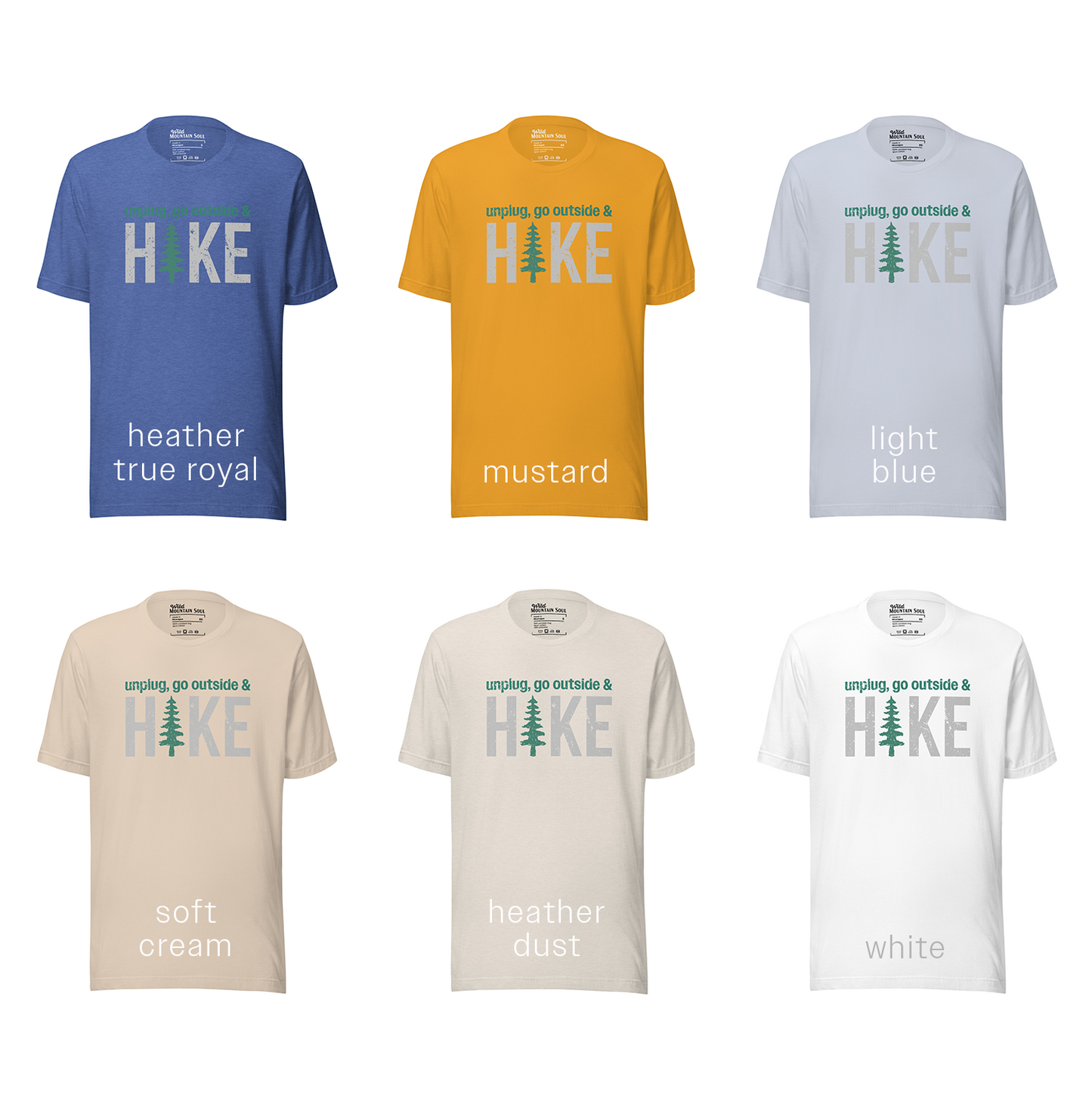 Unplug, Go Outside, & Hike • Short Sleeve Jersey T-Shirt