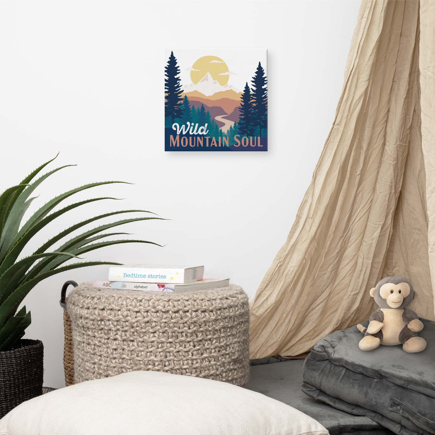 Wild Mountain Soul • Square Canvas