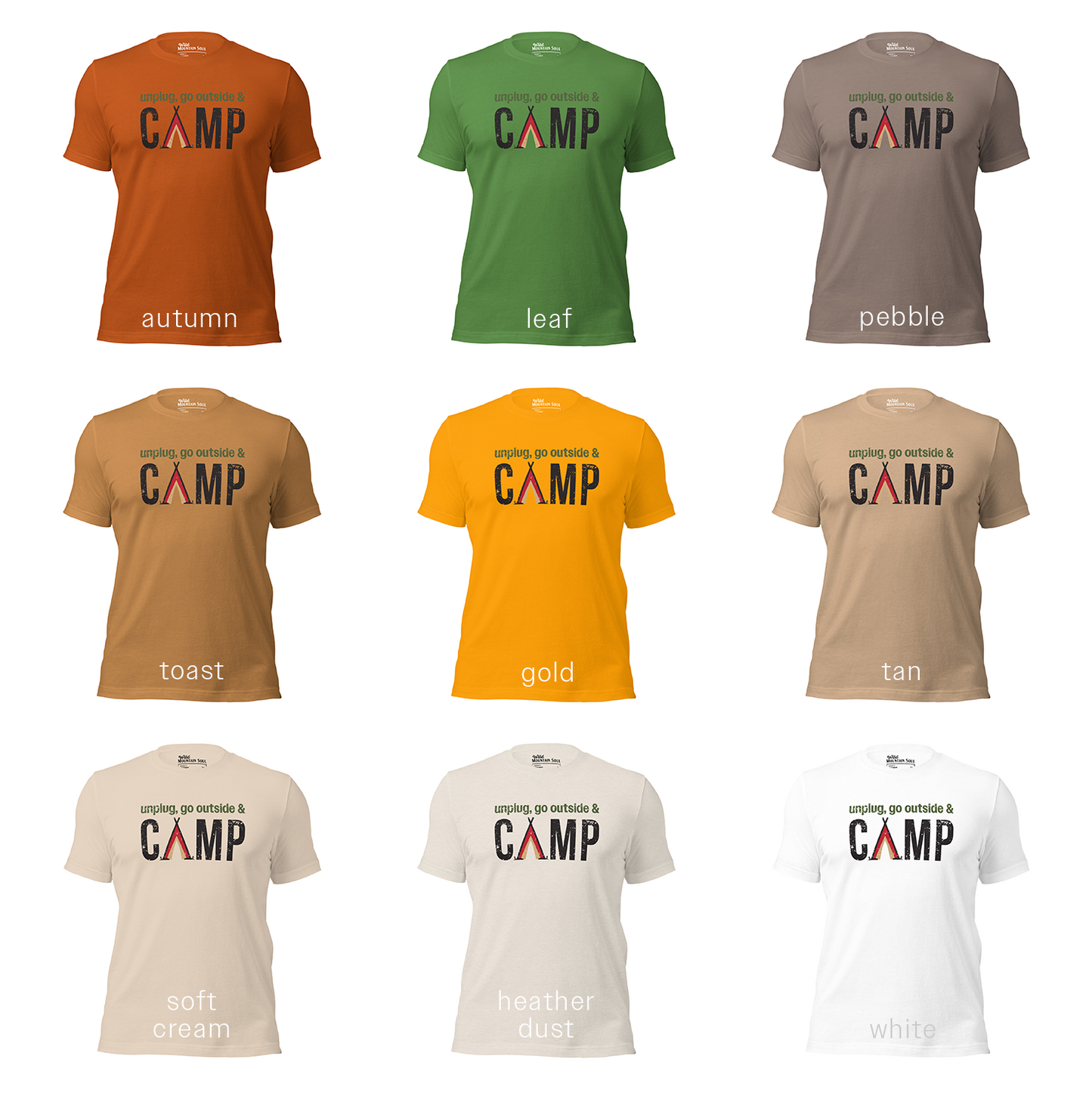 Unplug, Go Outside, & Camp • Short Sleeve Jersey T-Shirt