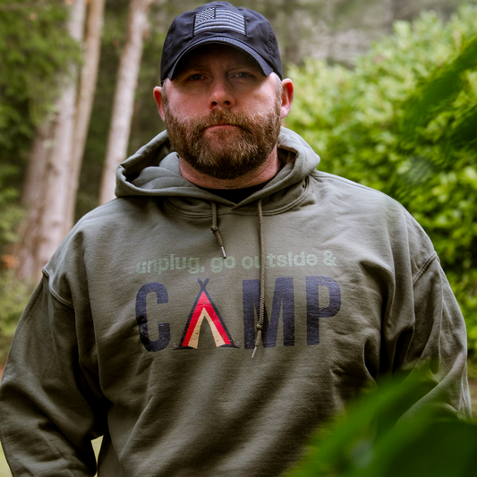 Unplug, Go Outside, & Camp • Everyday Hoodie