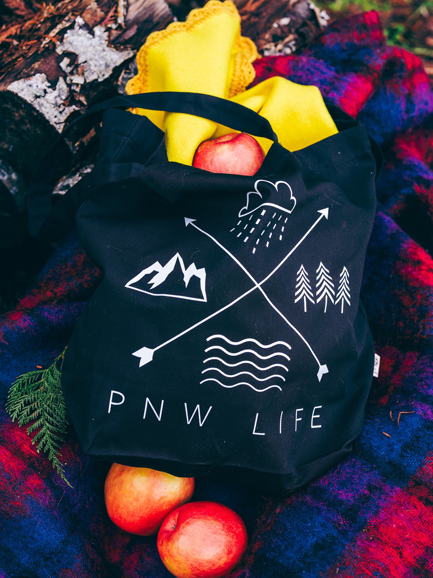 PNW LIFE • Eco-Friendly Organic Cotton Twill Tote Bag