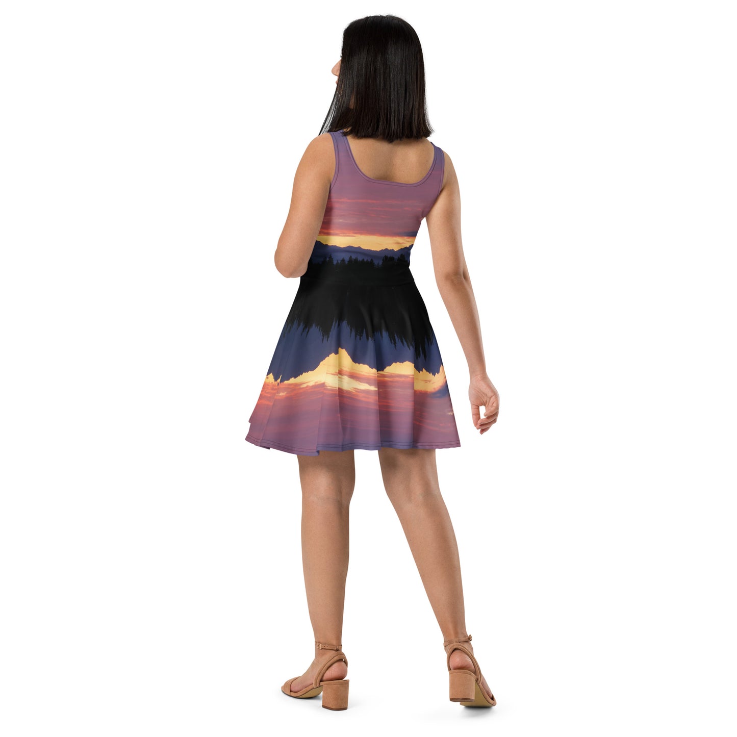 Olympic Mountain Sunset • Skater Dress