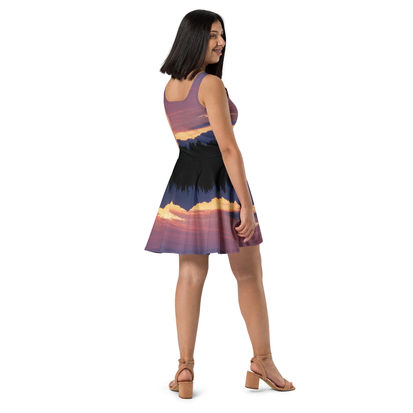 Olympic Mountain Sunset • Skater Dress