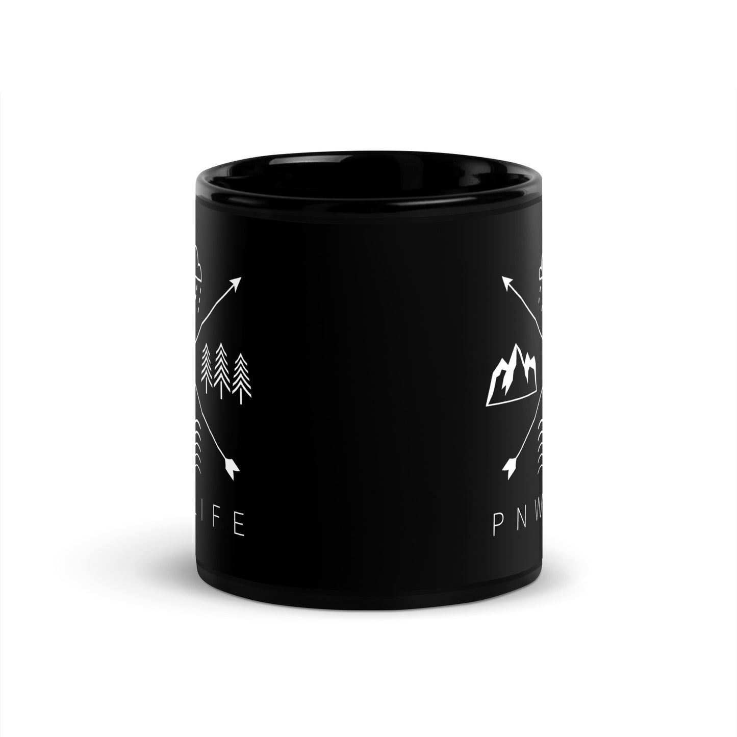 PNW LIFE • Black Glossy Mug