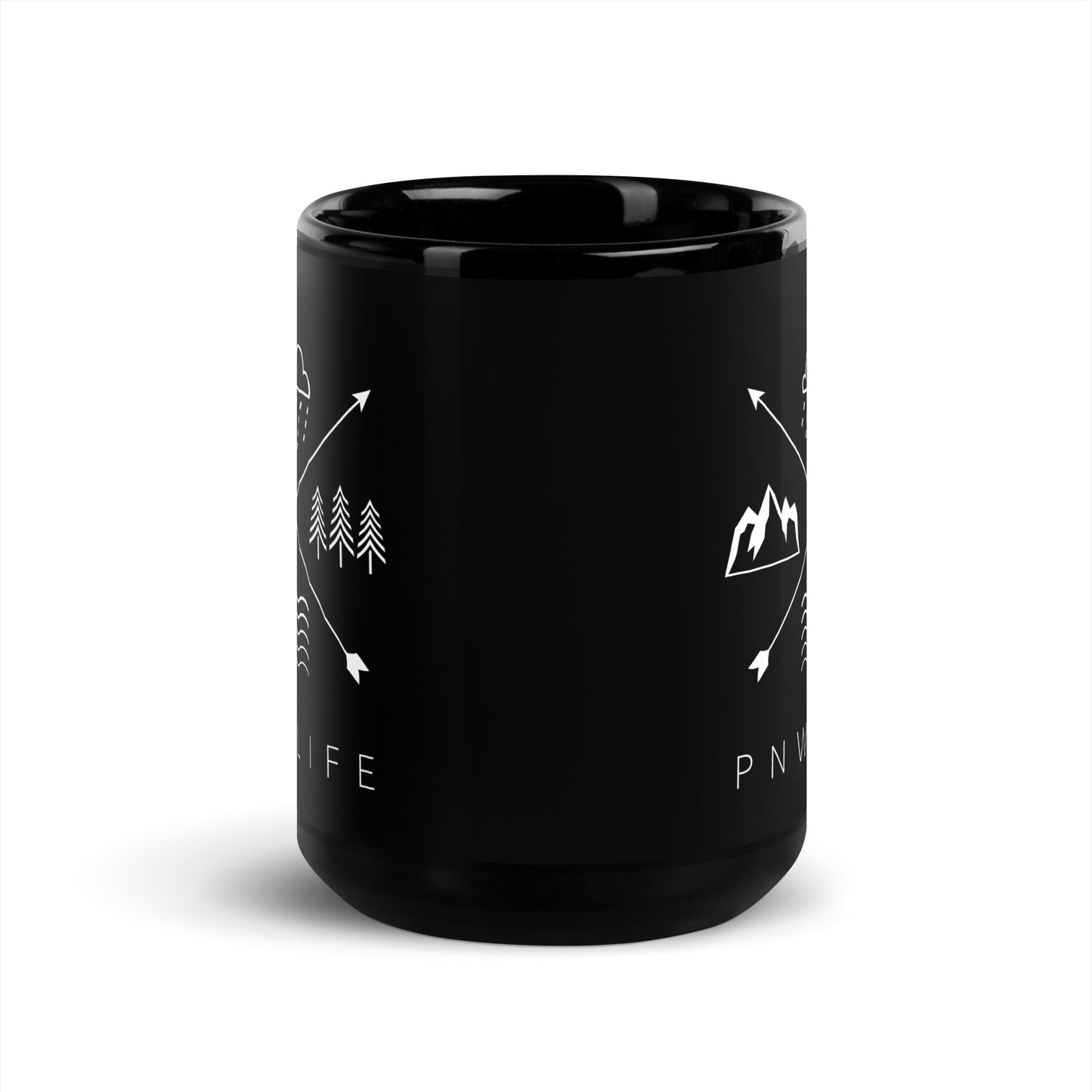 PNW LIFE • Black Glossy Mug