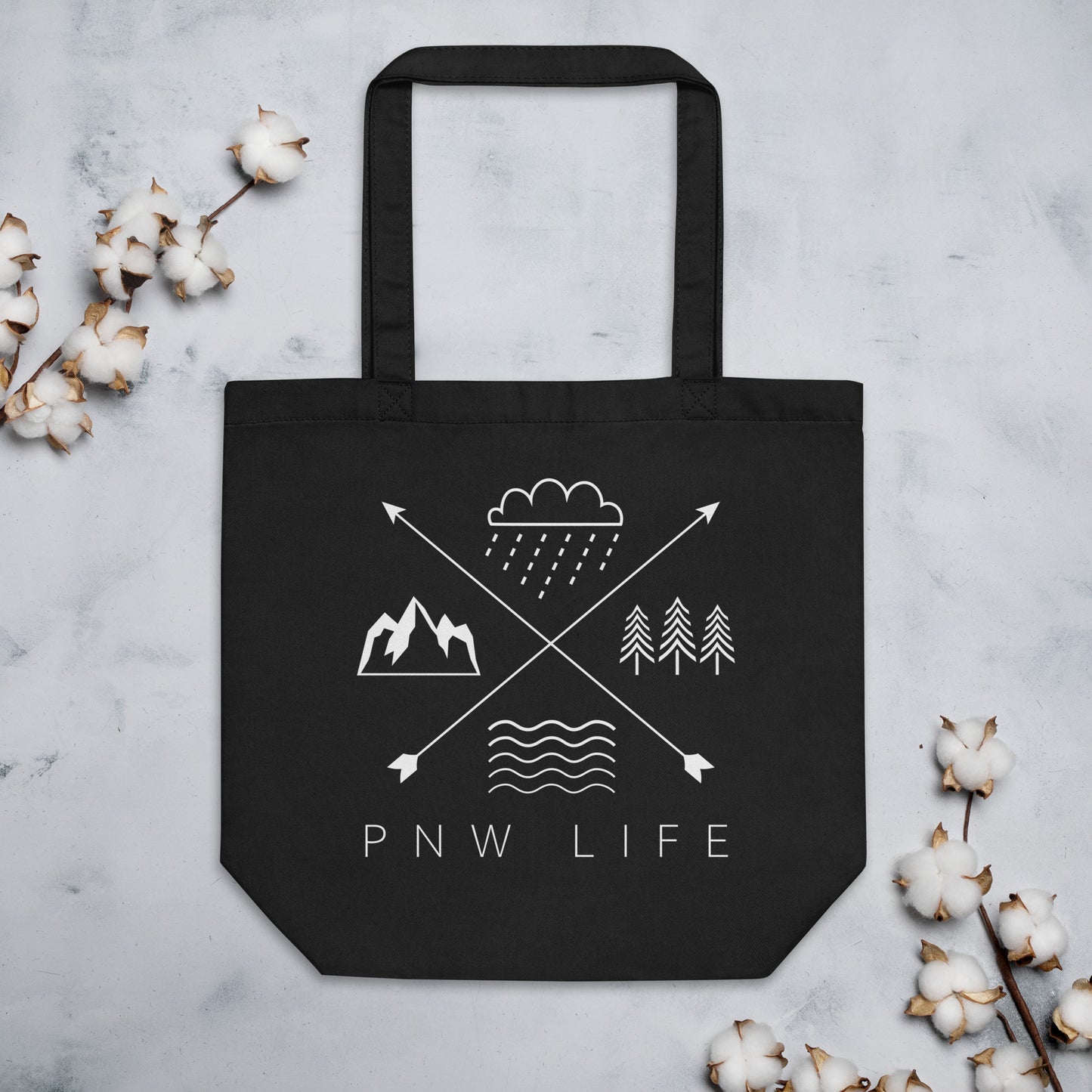 PNW LIFE • Eco-Friendly Organic Cotton Twill Tote Bag