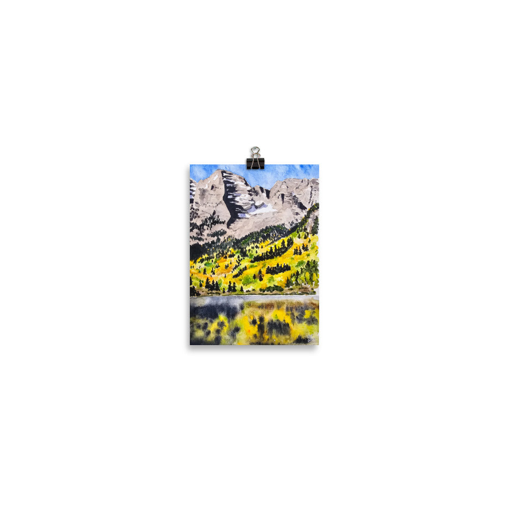 Rocky Mountain National Park Aspens in Autumn • Giclée Art Print from Watercolor Original • 5"x7"