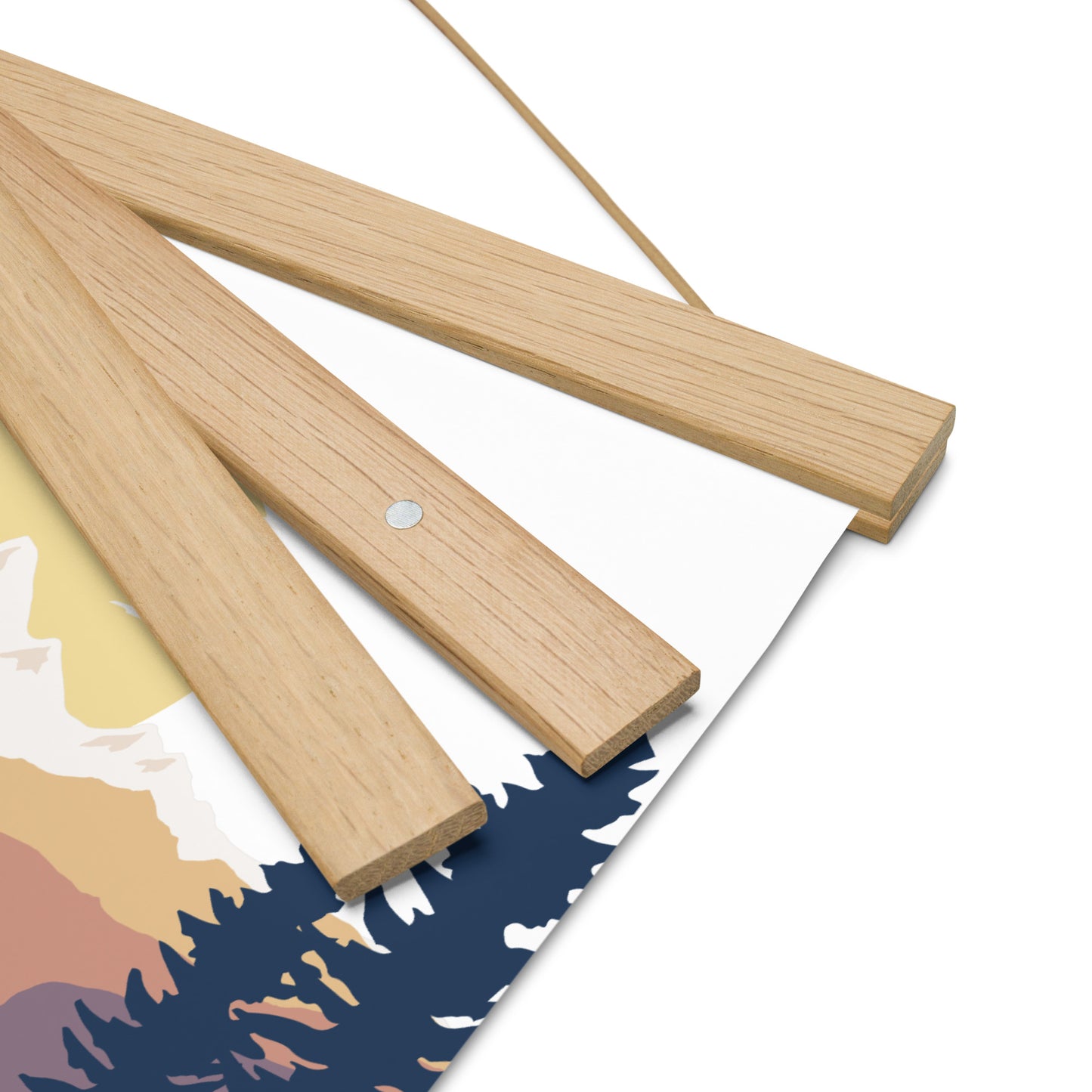 Wild Mountain Soul (Orange Text) • Poster with wood hangers