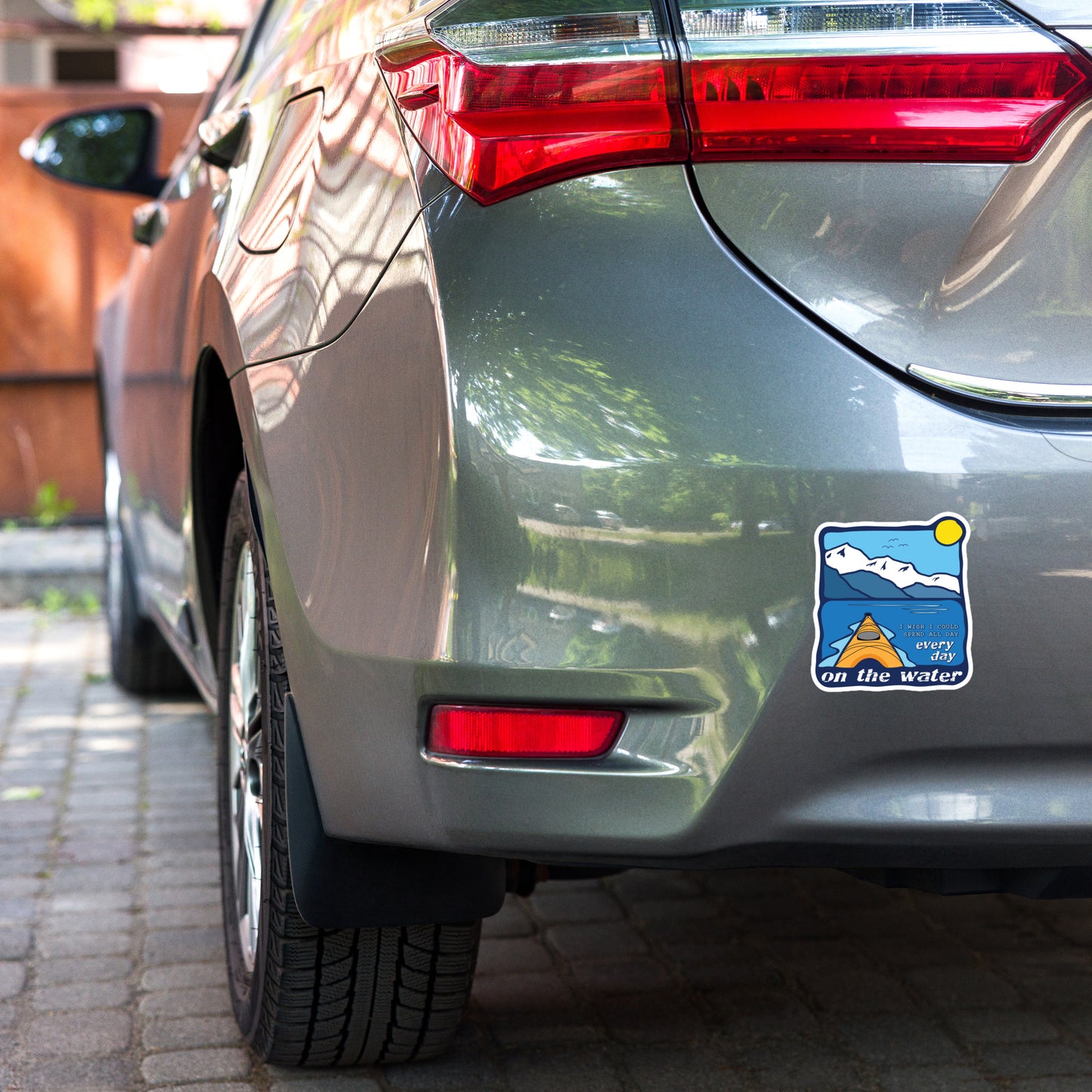 I wish I could spend all day every day on the water • Kayaking • Bubble-free sticker / decal