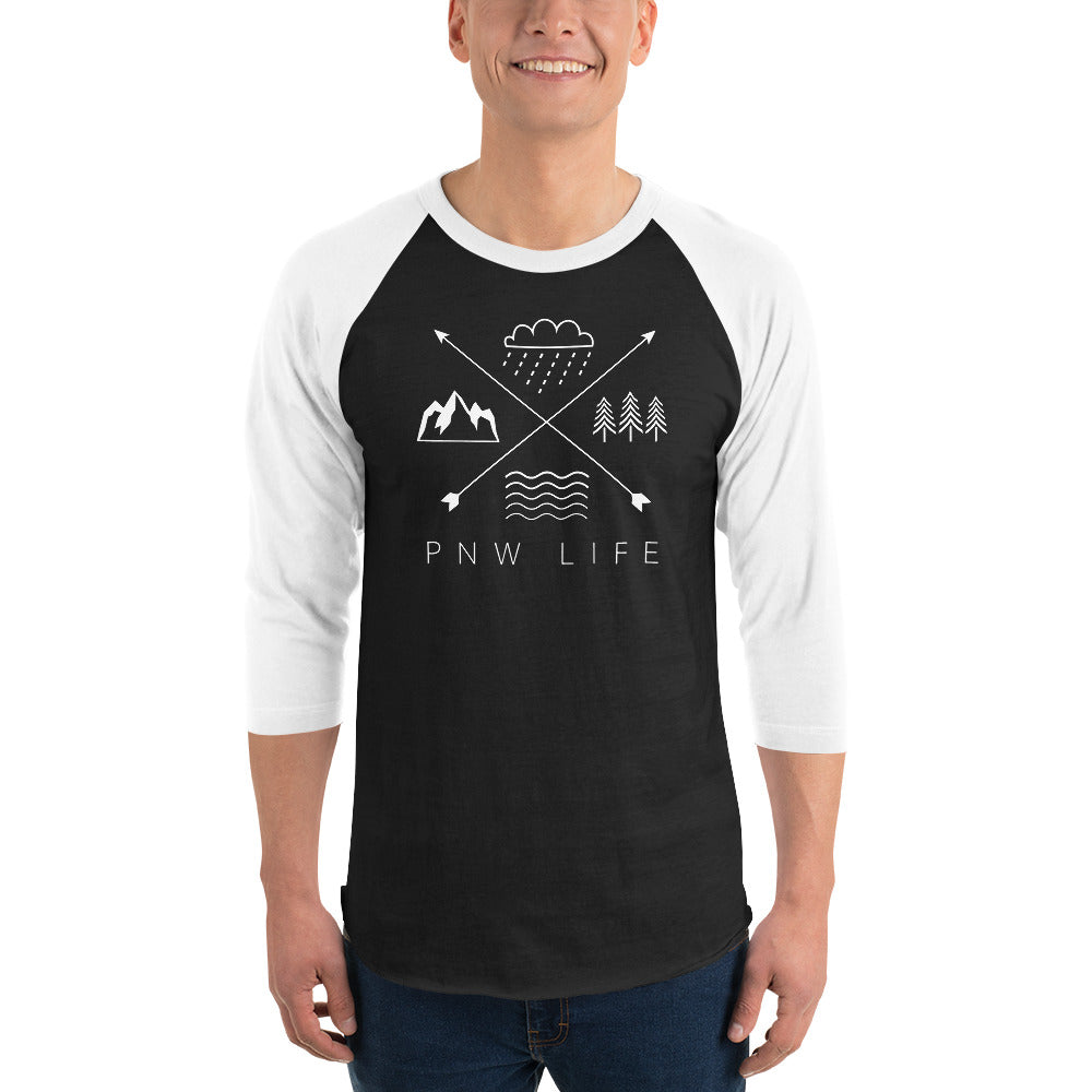 PNW LIFE • 3/4 sleeve raglan shirt