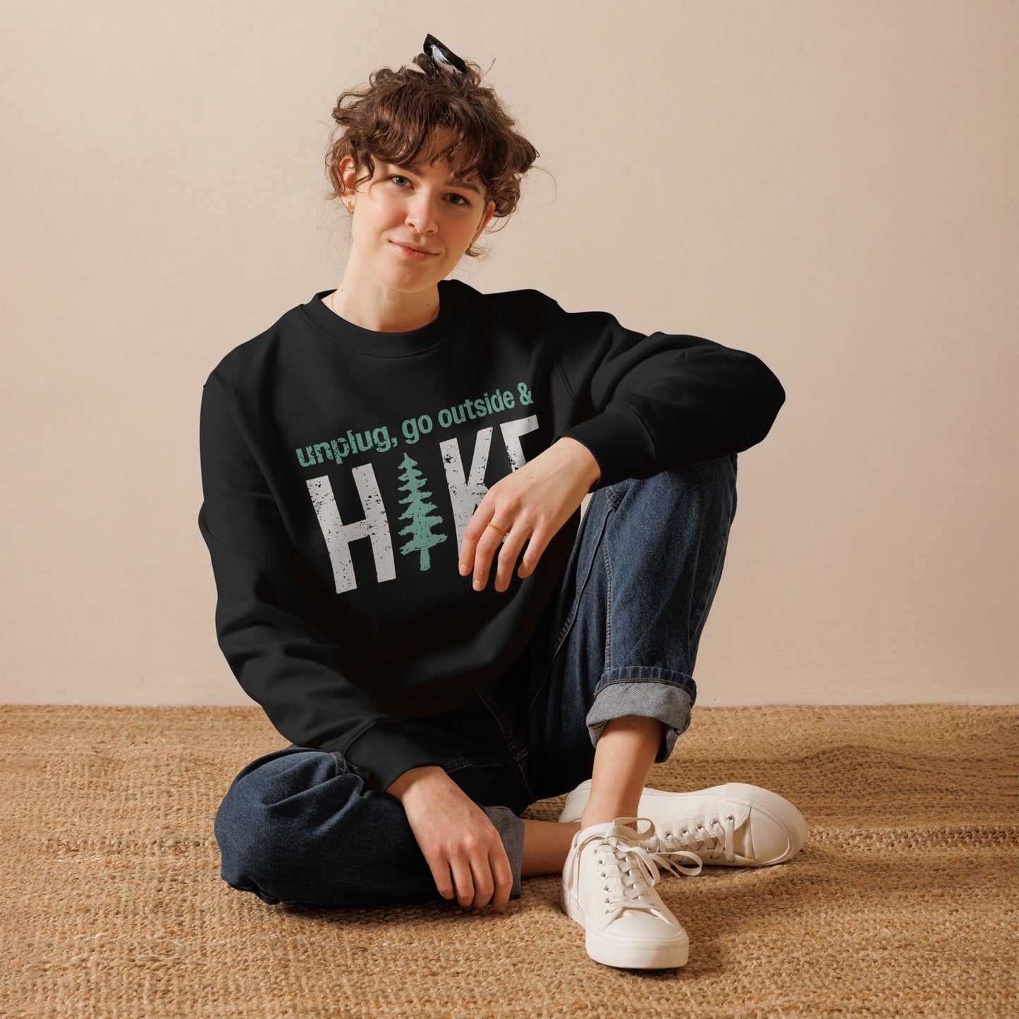 Unplug, Go Outside, & Hike • Eco Sweatshirt