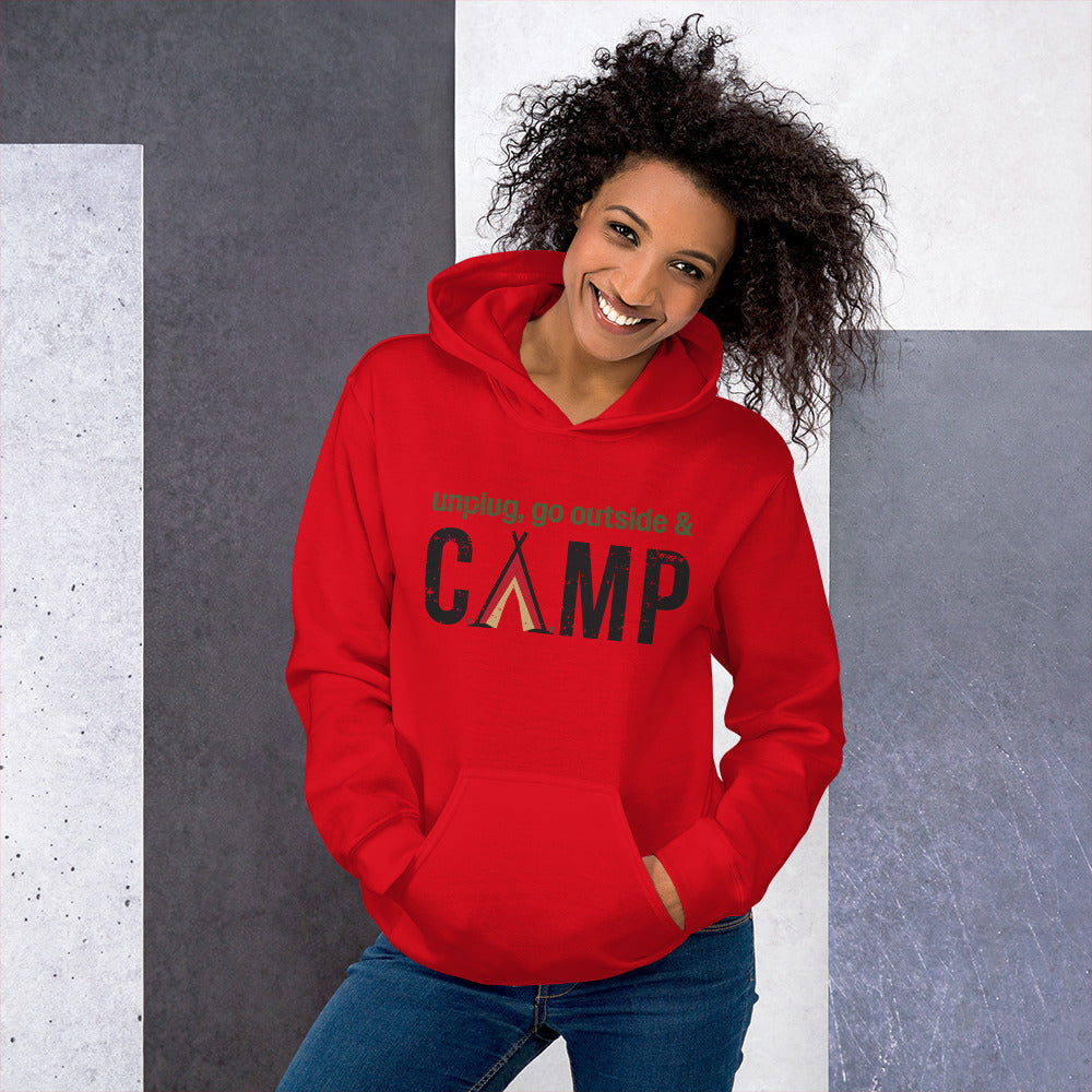 Unplug, Go Outside, & Camp • Heavyweight Hoodie