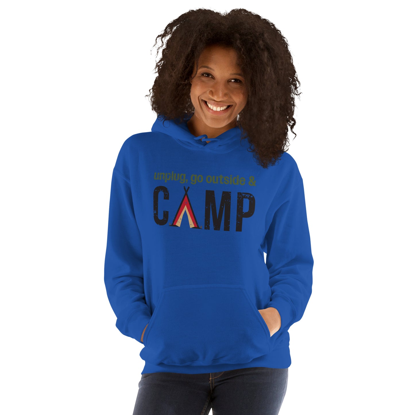 Unplug, Go Outside, & Camp • Heavyweight Hoodie