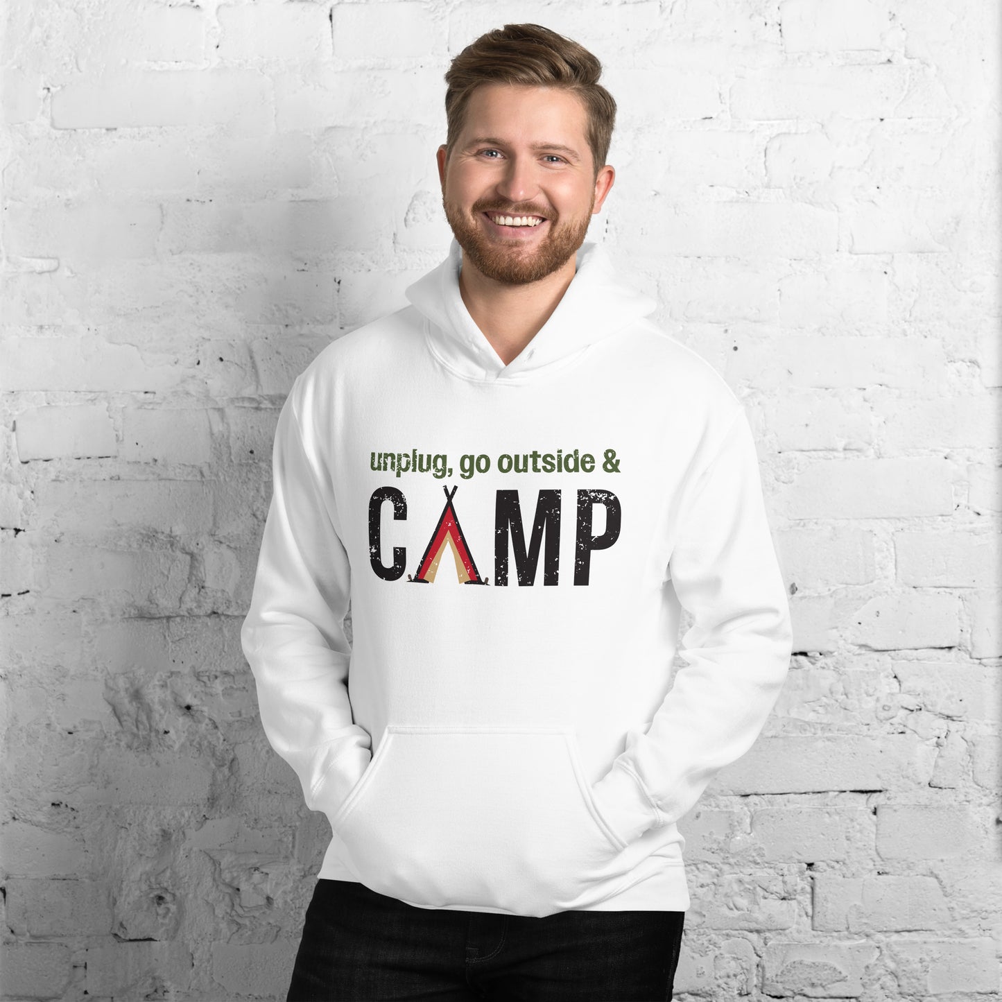 Unplug, Go Outside, & Camp • Heavyweight Hoodie