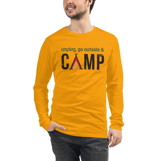 Unplug, Go Outside, & Camp • Long Sleeve Tee