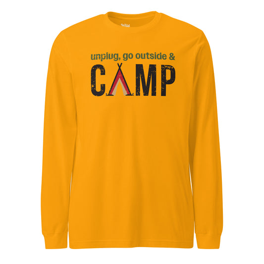 Unplug, Go Outside, & Camp • Long Sleeve Tee