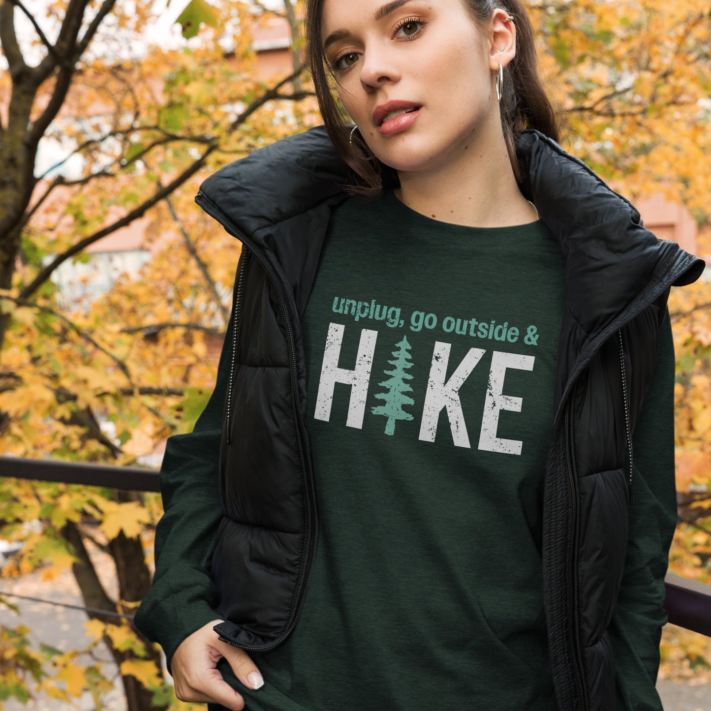 Unplug, Go Outside, & Hike • Long Sleeve Tee