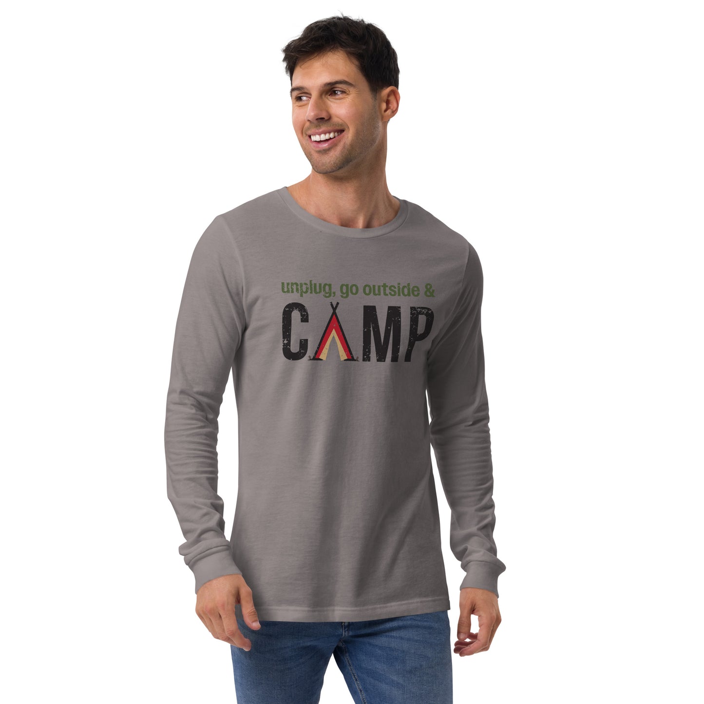 Unplug, Go Outside, & Camp • Long Sleeve Tee