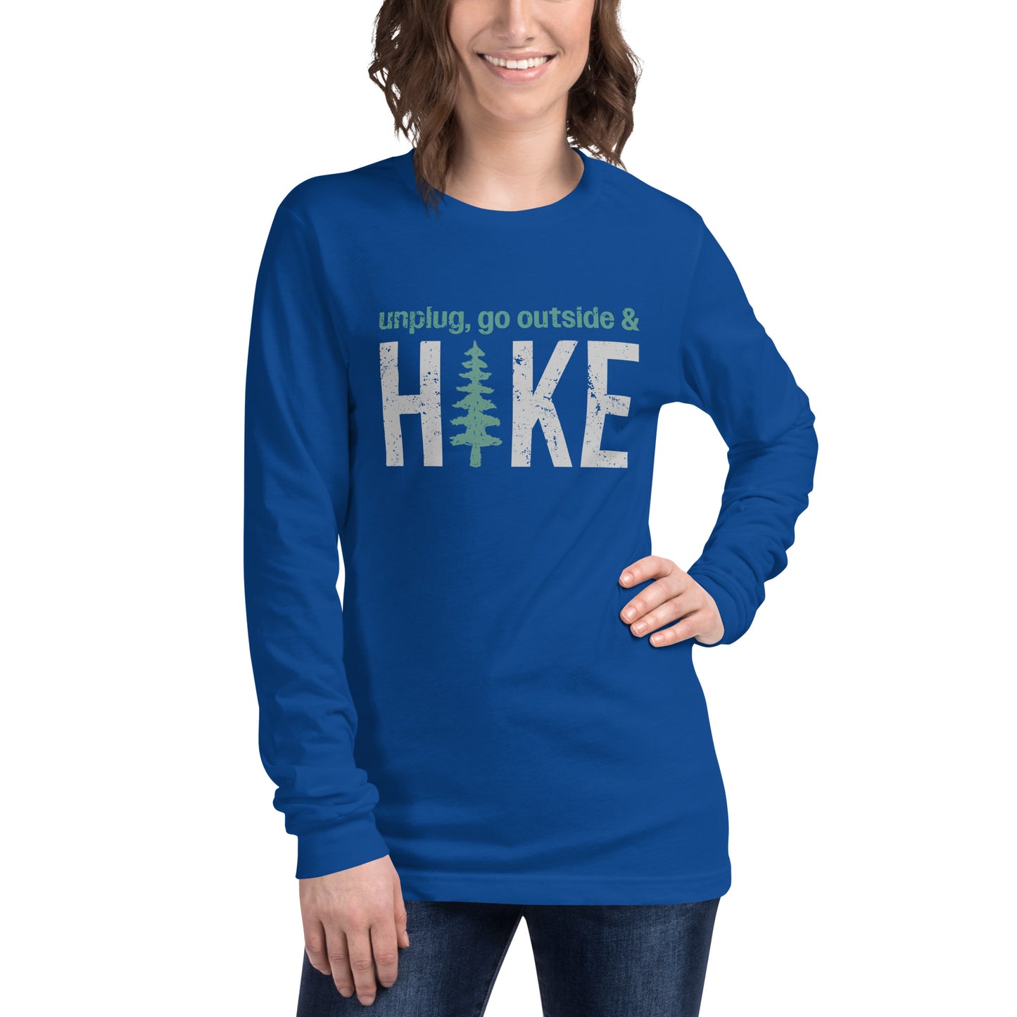 Unplug, Go Outside, & Hike • Long Sleeve Tee