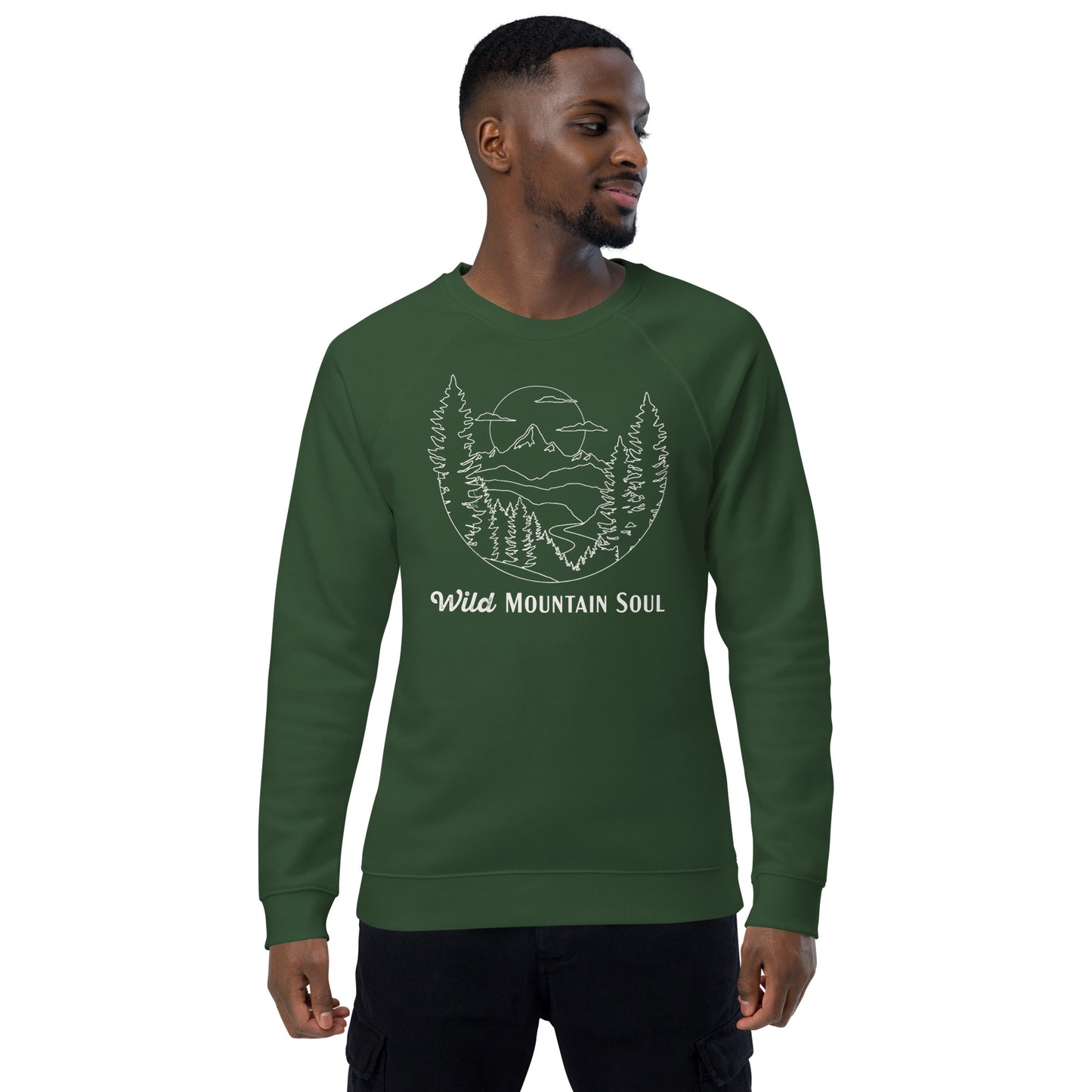 Wild Mountain Soul Graphic Sweatshirt • Soft and Thick Organic Raglan Sweatshirt