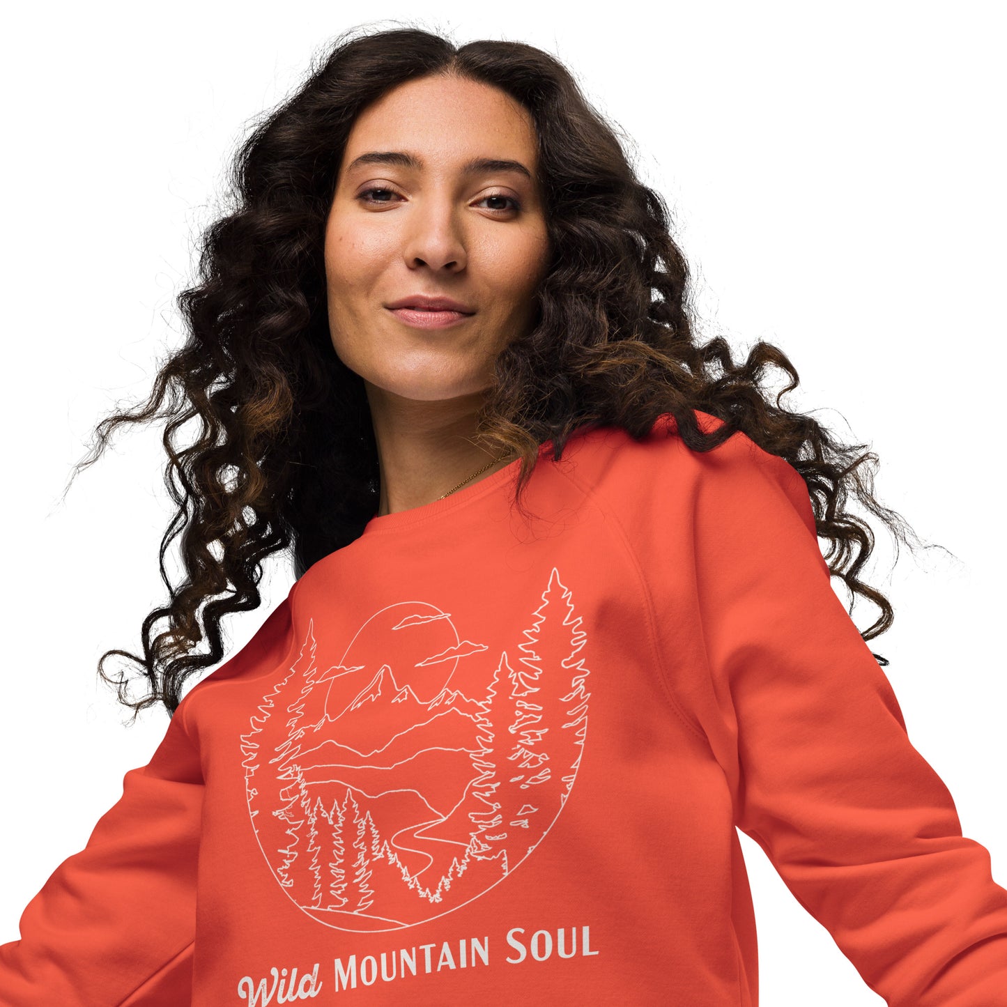 Wild Mountain Soul Graphic Sweatshirt • Soft and Thick Organic Raglan Sweatshirt