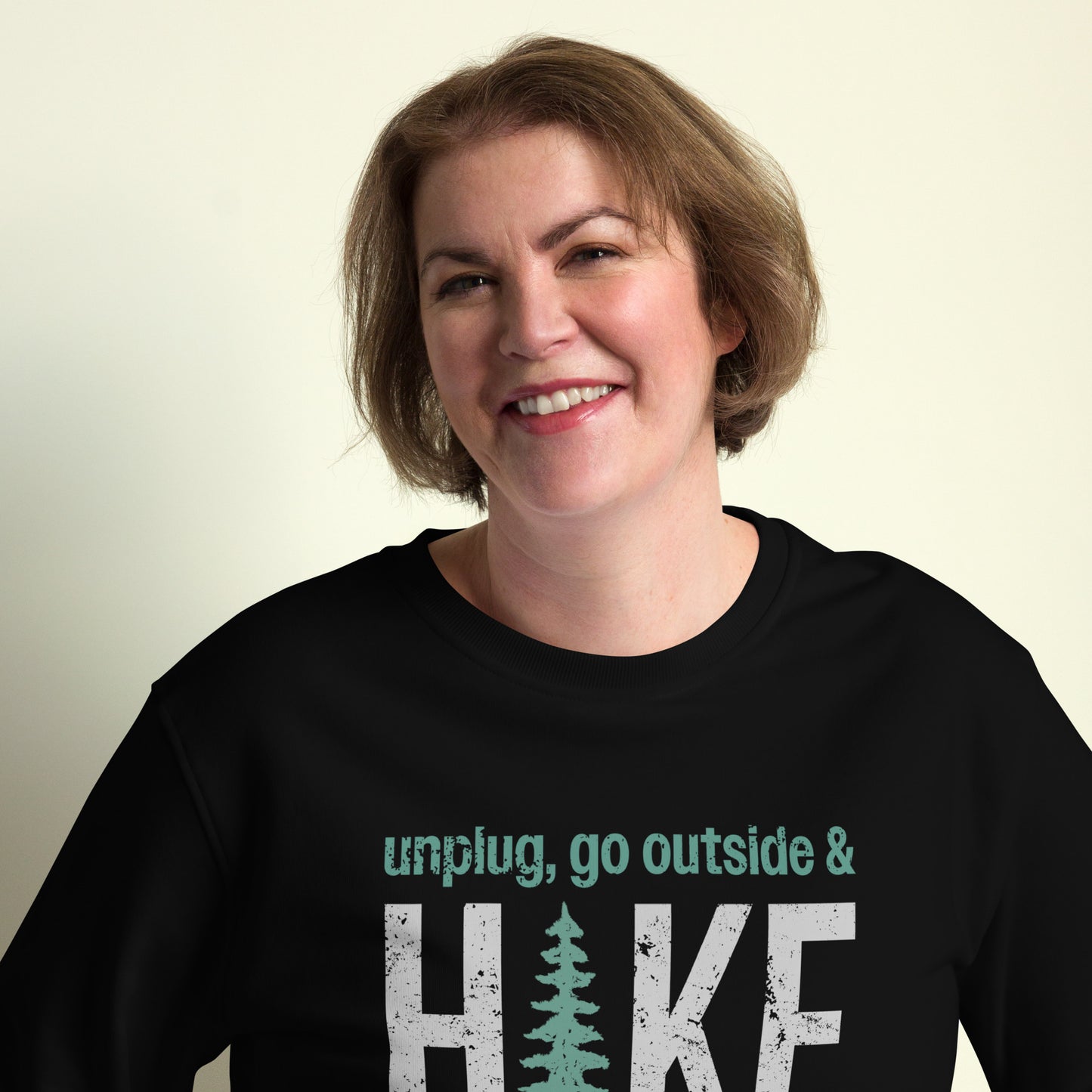 Unplug, Go Outside, & Hike • Lightweight Organic French Terry Sweatshirt