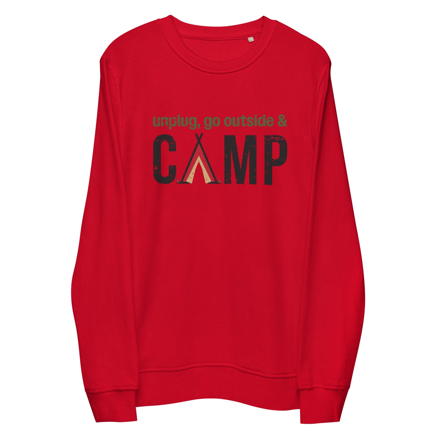 Unplug, Go Outside, & Camp • Lightweight Organic French Terry Sweatshirt