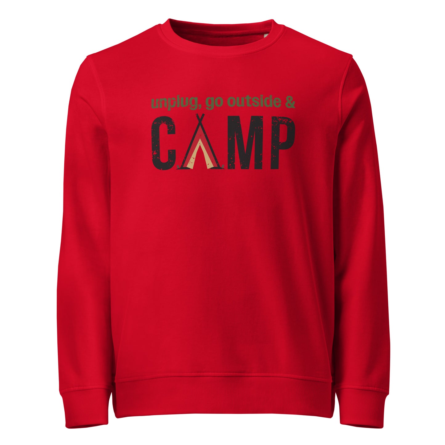 Unplug, Go Outside, & Camp • Lightweight Organic French Terry Sweatshirt