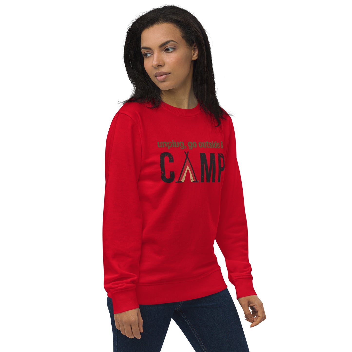 Unplug, Go Outside, & Camp • Lightweight Organic French Terry Sweatshirt