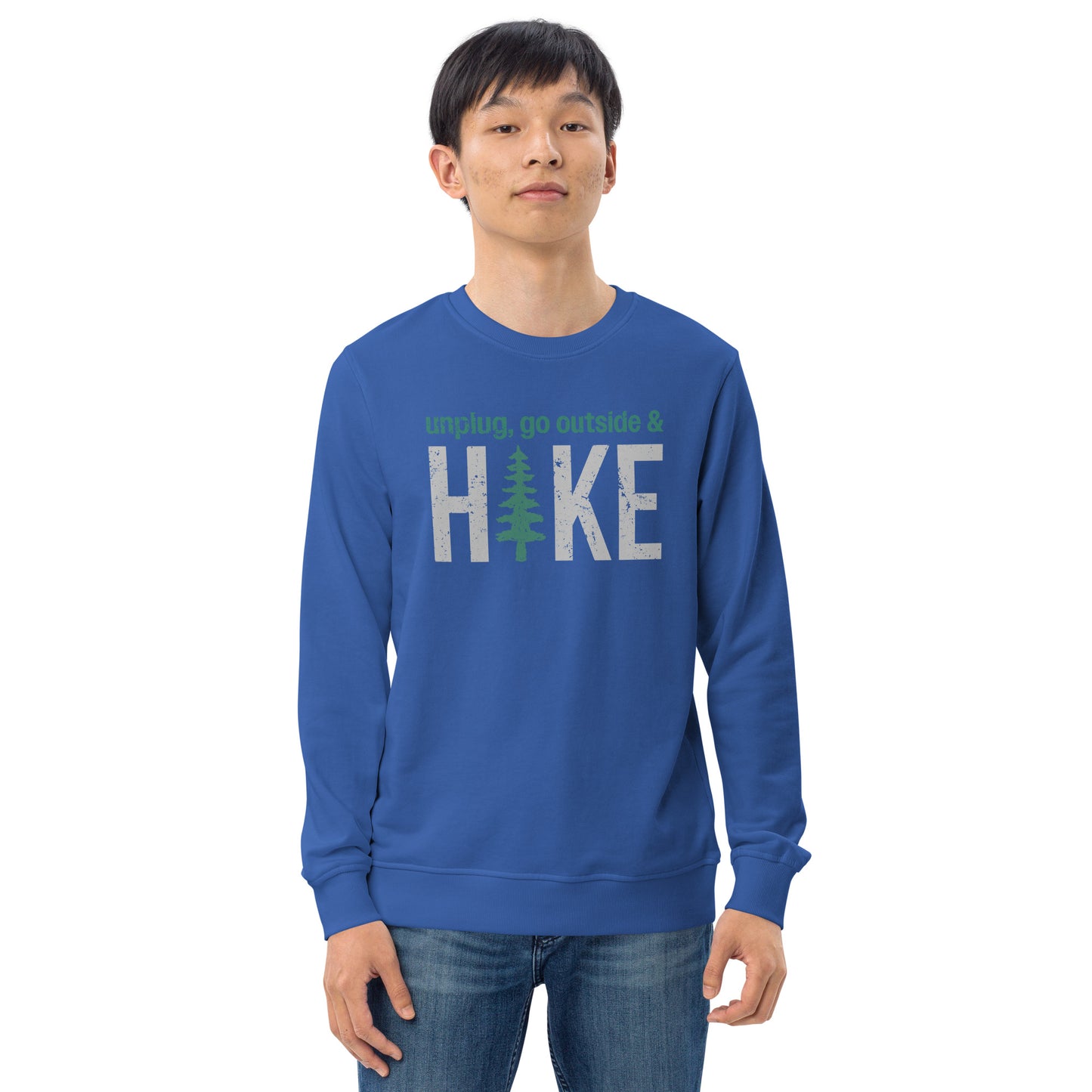 Unplug, Go Outside, & Hike • Lightweight Organic French Terry Sweatshirt