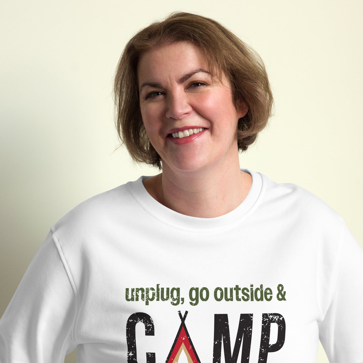 Unplug, Go Outside, & Camp • Lightweight Organic French Terry Sweatshirt