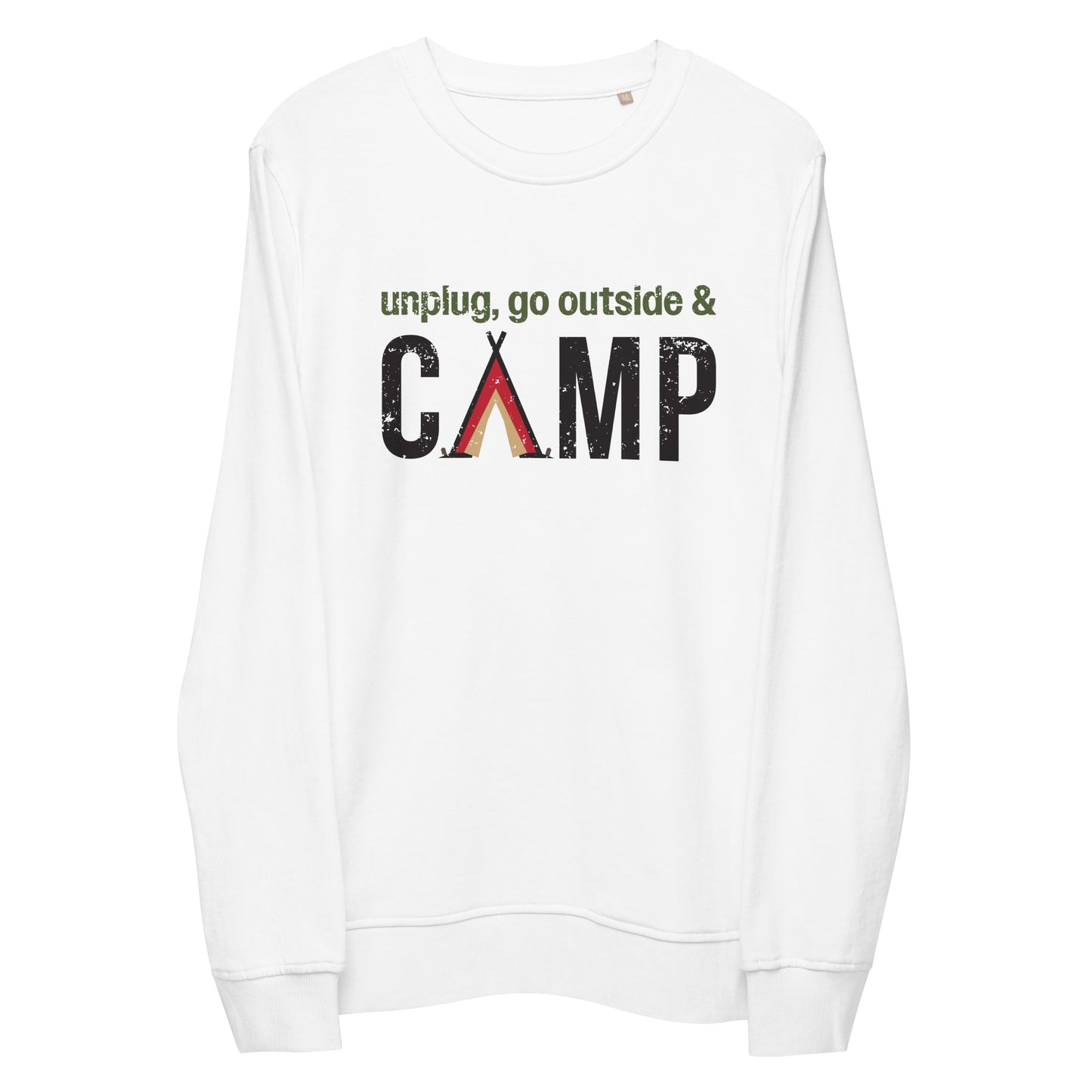 Unplug, Go Outside, & Camp • Lightweight Organic French Terry Sweatshirt