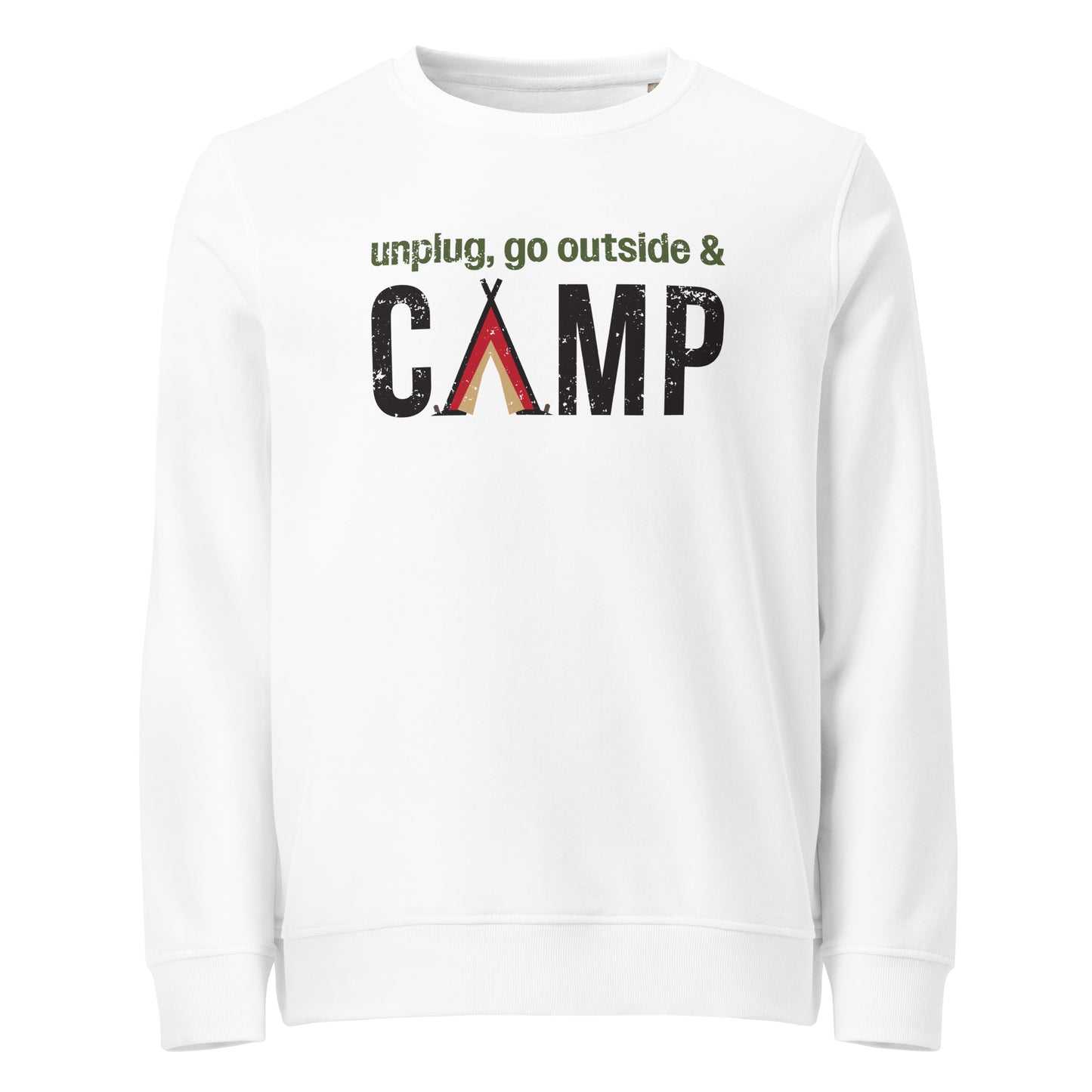 Unplug, Go Outside, & Camp • Lightweight Organic French Terry Sweatshirt